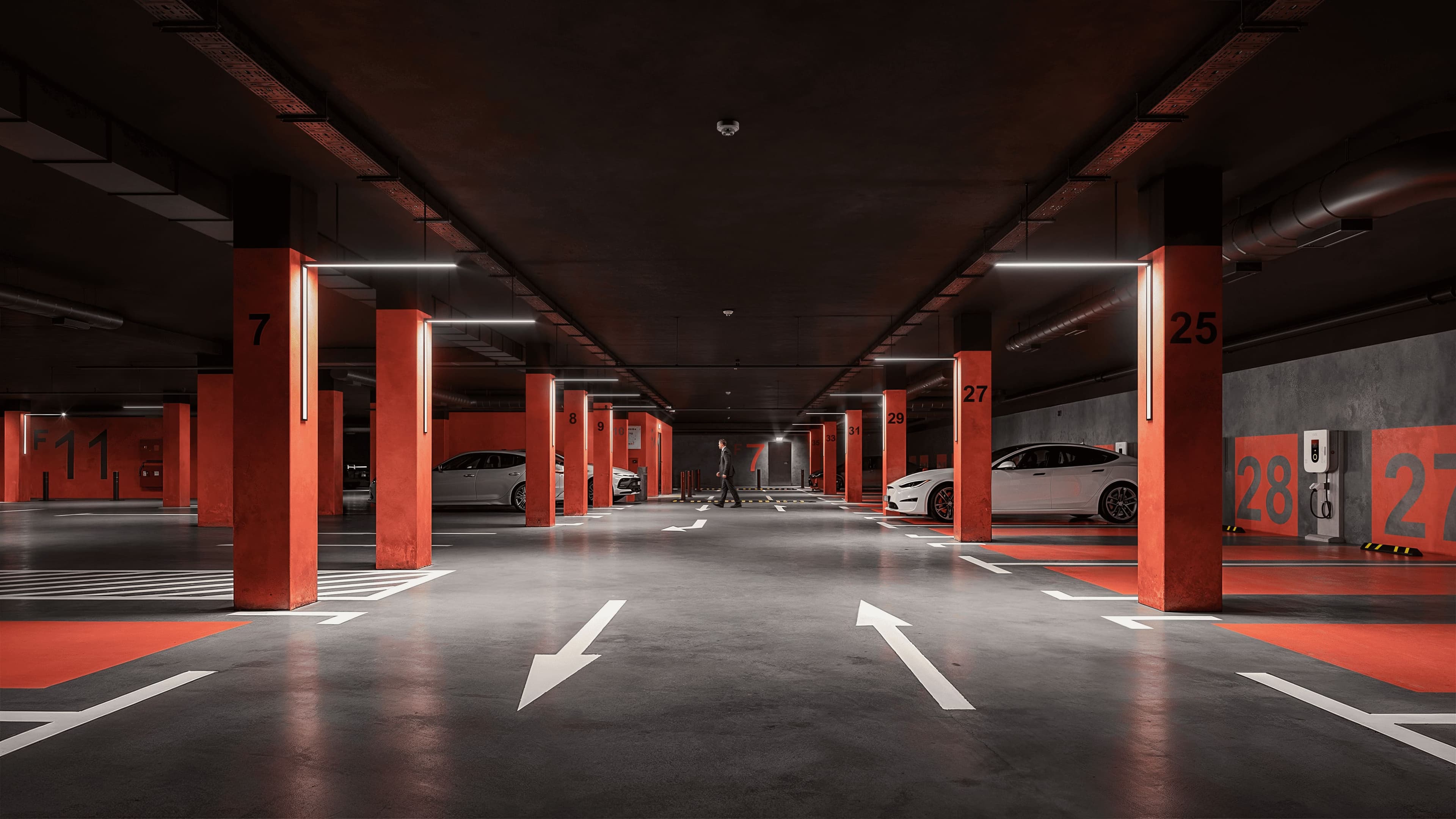 Рендер підземного паркінгу ЖК Center Kolomea